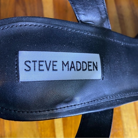 STEVE MADDEN RAYDEN Women's size 11M Black Platform Sandals with Chunky Heel - Picture 10 of 10